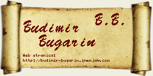 Budimir Bugarin vizit kartica